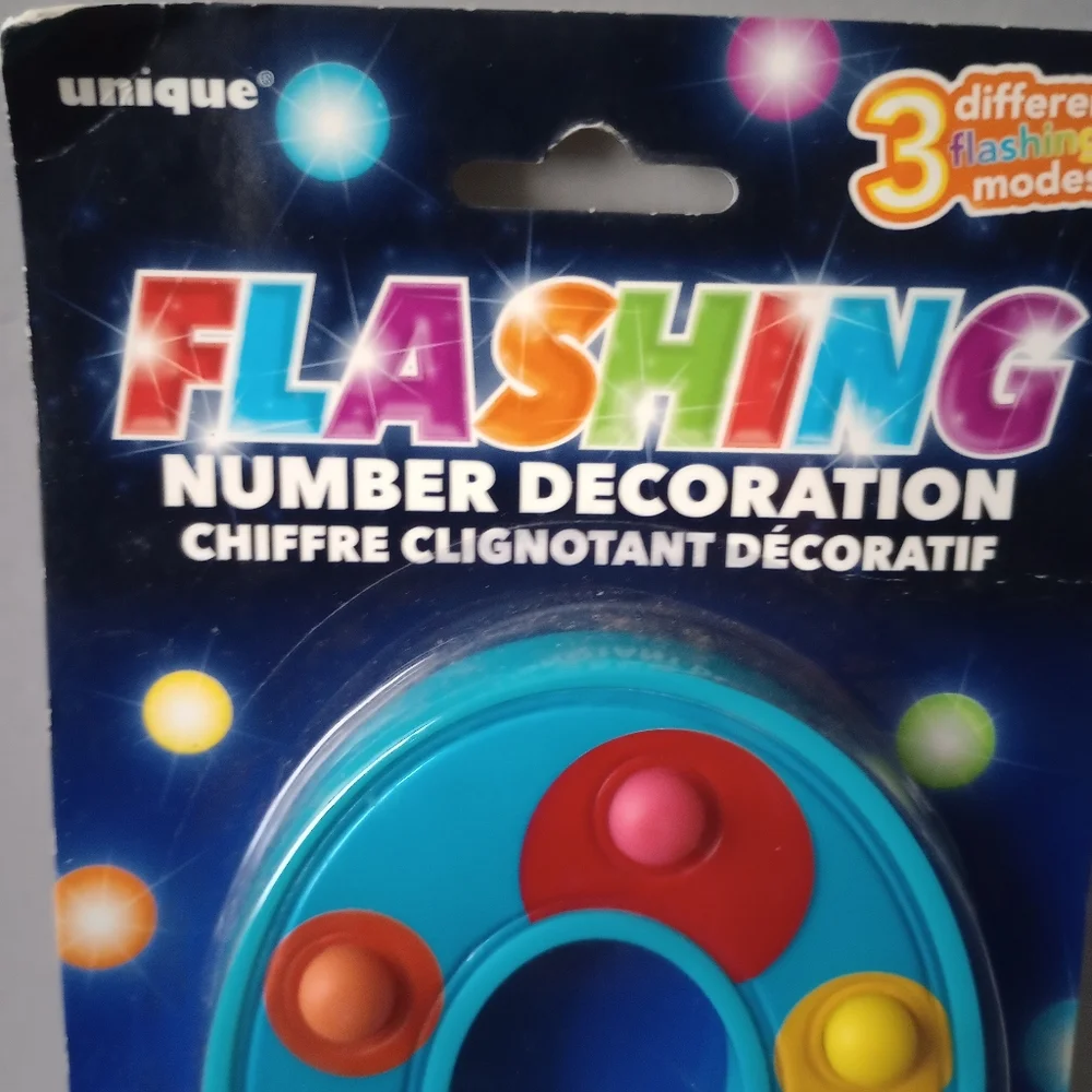 Party birthday, flashing number decoration for cake stand base new 4 …